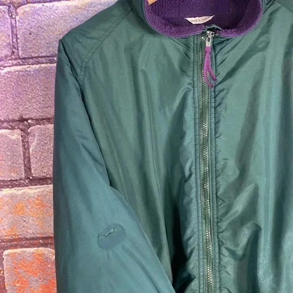 Whitefish Bay Jacket Vintage Mens Size Large Bomber Coat Lined Windbreaker Green - Picture 4 of 8